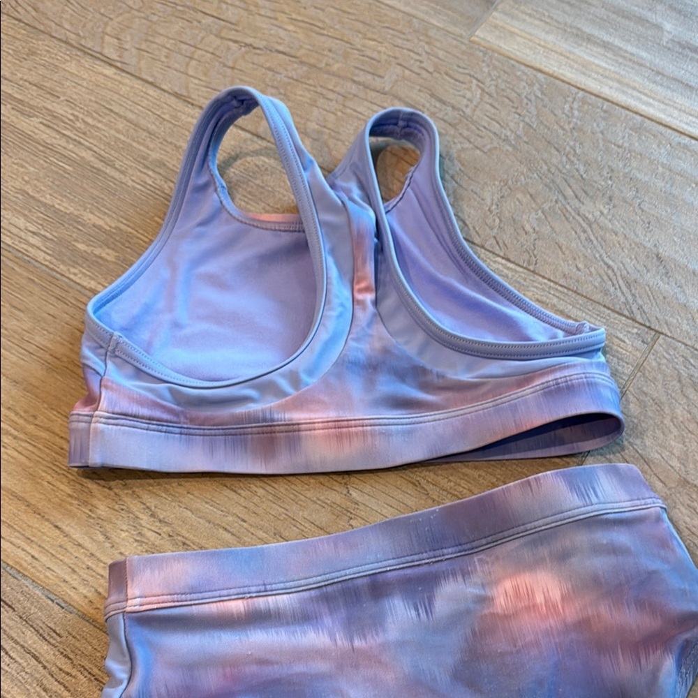 Athleta Girl Tie-Dye Bikini Set size Small / 7 pink purple - Picture 6 of 8